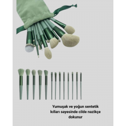 Mey İthalat® 13 Parça Makyaj Fırça Seti – Ergonomik, Dökülme Yapmayan, Taşınabilir
