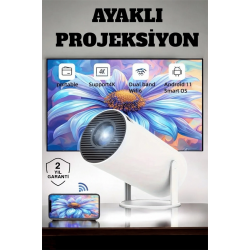 Mey İthalat® 130 İnç Geniş Ekran ve 4K Destekli Full HD Projeksiyon Cihazı