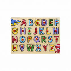 Mey İthalat® 130443 Ahşap Raptiyeli Bultak Alfabe