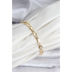 Mey İthalat® 14K Gold Renk Kaplama Baklava Dilim Model Kadın Bileklik