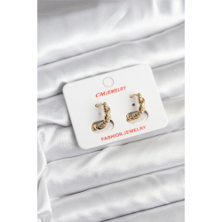 Mey İthalat® 14K Gold Renk Kaplama Burgu Model CM Kadın Küpe