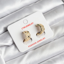 Mey İthalat® 14K Gold Renk Kaplama CM Kadın Küpe