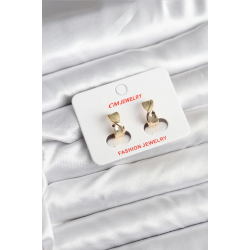 Mey İthalat® 14K Gold Renk Kaplama CM Kadın Küpe