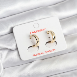 Mey İthalat® 14K Gold Renk Kaplama CM Kadın Küpe