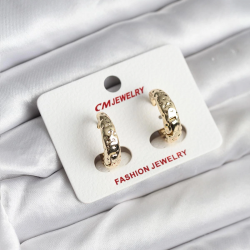 Mey İthalat® 14K Gold Renk Kaplama CM Kadın Küpe