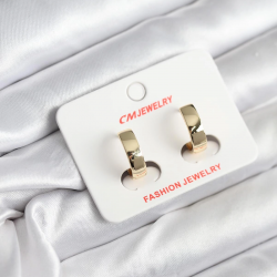 Mey İthalat® 14K Gold Renk Kaplama CM Kadın Küpe