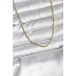 Mey İthalat® 14K Gold Renk Kaplama Ezme Zincir Model CM Kadın Kolye