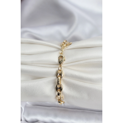 Mey İthalat® 14K Gold Renk Kaplama Kahve Çekirdeği Model CM Kadın Bileklik