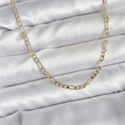 Mey İthalat® 14K Gold Renk Kaplama Kuşgözü Zincir Model Pirinç CM Kadın Kolye