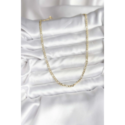 Mey İthalat® 14K Gold Renk Kaplama Kuşgözü Zincir Model Pirinç CM Kadın Kolye