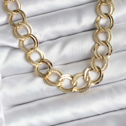 Mey İthalat® 14K Gold Renk Kaplama Samanyolu Model CM Kadın Kolye