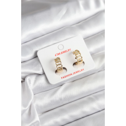 Mey İthalat® 14K Gold Renk Kaplama Samanyolu Model CM Kadın Küpe