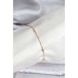 Mey İthalat® 14K Gold Renk Kaplama Topçuklu Model CM Kadın Bileklik