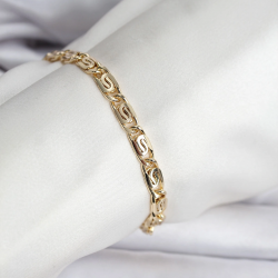 Mey İthalat® 14K Gold Renk Kaplama Zincir Model CM Kadın Bileklik