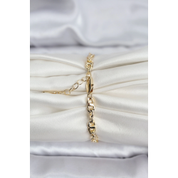 Mey İthalat® 14K Gold Renk Kaplama Zincir Model CM Kadın Bileklik