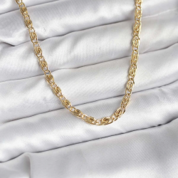 Mey İthalat® 14K Gold Renk Kaplama Zincir Model CM Kadın Kolye