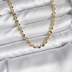 Mey İthalat® 14K Gold Renk Kaplama Zincir Model CM Kadın Kolye