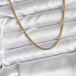 Mey İthalat® 14K Gold Renk Kaplama Zincir Model CM Kadın Kolye