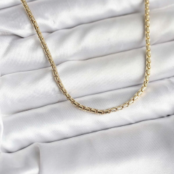 Mey İthalat® 14K Gold Renk Kaplama Zincir Model CM Kadın Kolye