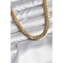 Mey İthalat® 14K Gold Renk Kaplama Zincir Modelli CM Kadın Kolye