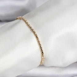 Mey İthalat® 14K Gold Renk Kaplama Zincirli Model CM Kadın Bileklik