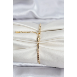 Mey İthalat® 14K Gold Renk Kaplama Zincirli Model CM Kadın Bileklik