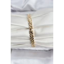 Mey İthalat® 14K Gold Renk Kaplama Zirkon Kare Taşlı CM Kadın Bileklik