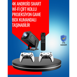 Mey İthalat® 1.5 KG Ağırlığında, 4500 Retro Oyunlu Multimedya Projektör