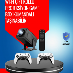 Mey İthalat® 1.5 KG Ağırlığında, 4500 Retro Oyunlu Multimedya Projektör