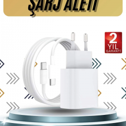 Mey İthalat® 15/Pro/Pro Max 20W İOS Uyumlu Hızlı Şarj Aleti Adaptörlü Beyaz