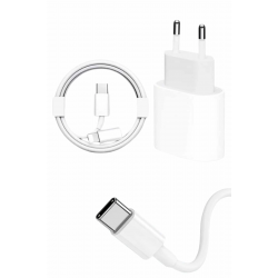 Mey İthalat® 15/Pro/Pro Max 20W İOS Uyumlu Hızlı Şarj Aleti Adaptörlü Beyaz