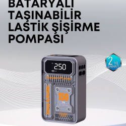 Mey İthalat® 150 PSI Kablosuz Dijital Ekranlı Taşınabilir Araç Lastik Pompası