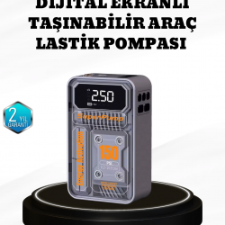 Mey İthalat® 150 PSI Kablosuz Şarjlı Hava Pompası – LED Ekranlı ve Otomatik Kapanma Özellikli