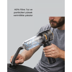 Mey İthalat® 15000 PA Emiş Gücü ve Hava Üfleme Özellikli Şarjlı Süpürge