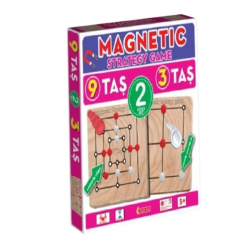 Mey İthalat® 1531549 Manyetik Strateji Oyunları 9 Taş+3 Taş