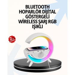 Mey İthalat® 15W Hızlı Şarj Destekli LED Atmosfer Işığı ve Alarm Fonksiyonlu Lamba