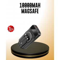 Mey İthalat® 15W Kablosuz Hızlı Şarjlı 10000 mAh Powerbank – Taşınabilir, LED Göstergeli