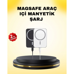 Mey İthalat® 15W Kablosuz Şarj Destekli MagSafe Araç Tutucu Havalandırma Klipsli