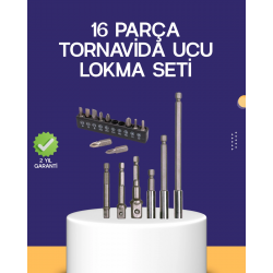 Mey İthalat® 16 Parça Bits ve Adaptör Seti Vidalama Tamir Bakım Seti