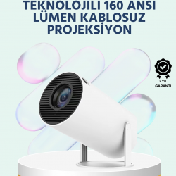 Mey İthalat® 160 ANSI Lümen Parlaklığa Sahip Geniş Ekran Projeksiyon