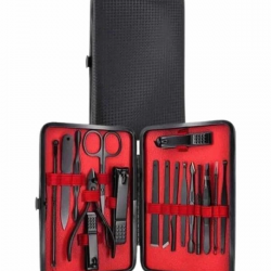 Mey İthalat® 17 Parça Manikür Pedikür Seti El Ayak Bakım Seti Tırnak Makası Törpü