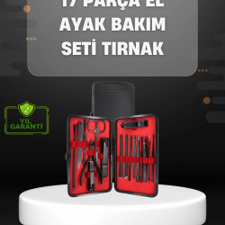 Mey İthalat® 17 Parçalık Profesyonel Manikür Seti – Paslanmaz Çelik