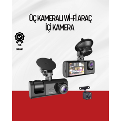 Mey İthalat® 170° Geniş Açı Ön-Arka-İç Kamera Seti – Tam Kapsamlı Araç Güvenliği