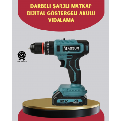 Mey İthalat® 18 Parça Dijital Matkap Seti Çift Bataryalı