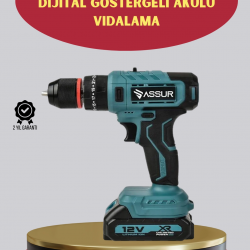 Mey İthalat® 18 Parça Dijital Matkap Seti Çift Bataryalı