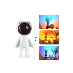 Mey İthalat® 180 Derece Dönebilen Astronot Masa ve Gece Lambası Projektör