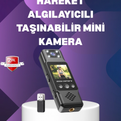 Mey İthalat® 180° Dönebilen Lensli 1080P Mini Kamera