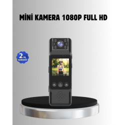 Mey İthalat® 180° Döner Lensli Mini Kamera 1080P Full HD Hareket Algılama 1200mAh
