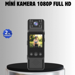 Mey İthalat® 180° Döner Lensli Mini Kamera 1080P Full HD Hareket Algılama 1200mAh