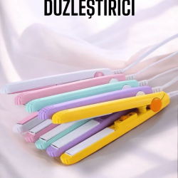 Mey İthalat® 180°C Isı ve Uzun Süre Kalıcı Düzlük Sağlayan Mini Saç Düzleştirici